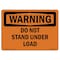 Signmission OSHA WARNING Sign, Do Not Stand Under Load, 24in X 18in Aluminum, 18" W, 24" L, Landscape OS-WS-A-1824-L-12074 - alternate 1